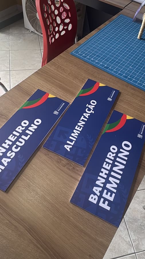 Placas de sinalização impressas
