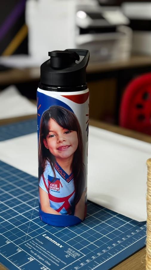 Squeeze personalizado com foto de criança